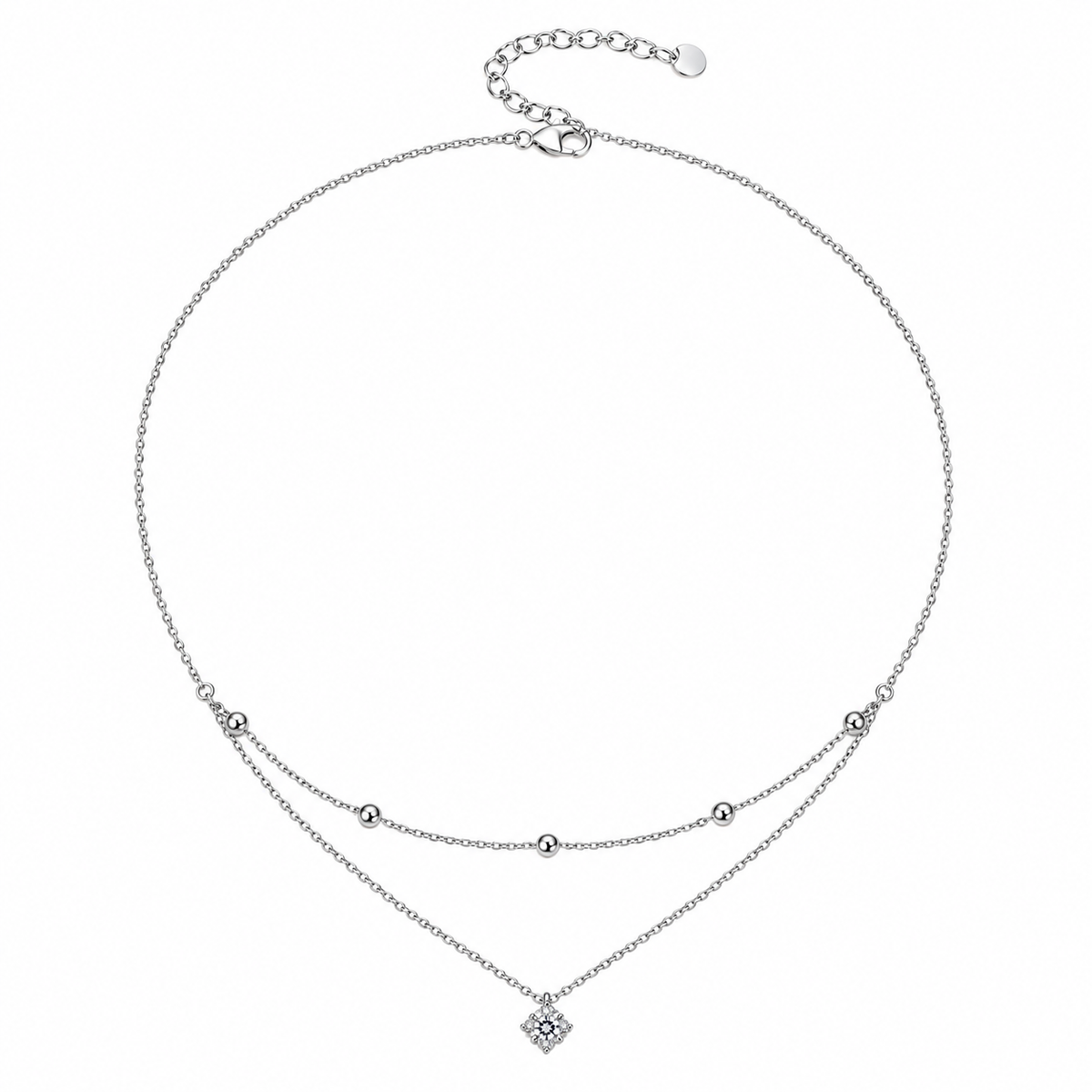 Moissanite Dots Necklace