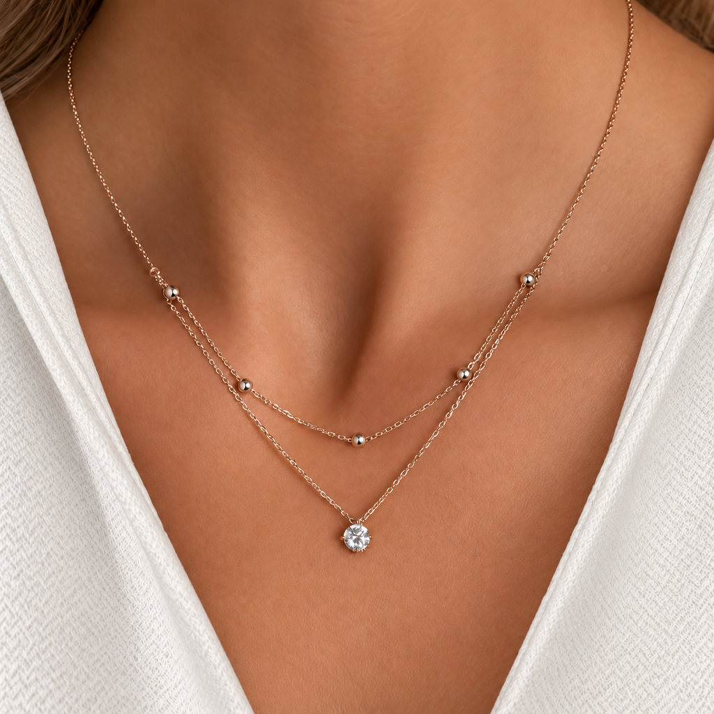 Moissanite Dots Necklace